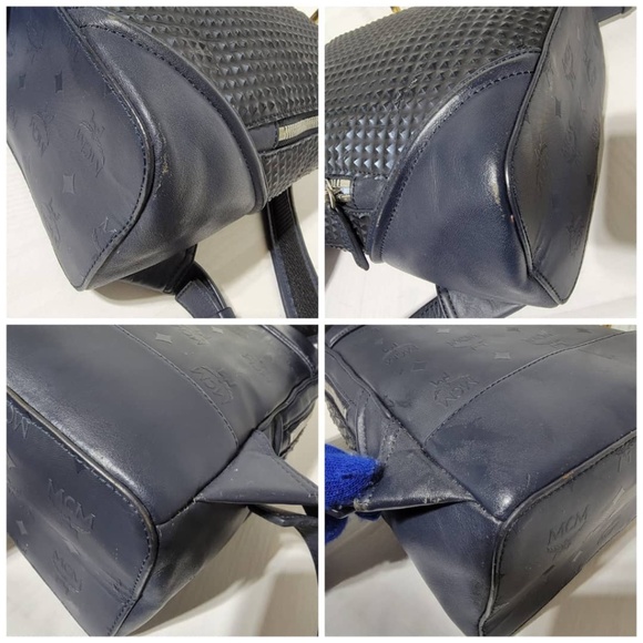Authentic MCM Backpack Duke Luxus Deep Navy Blue - Picture 10 of 16